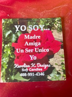 Handmade Natural soybean wax candle  Vela de cera de soja natural hecha a mano