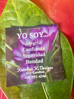 Natural Handmade soybean candle  / Velas de cera de soja organica