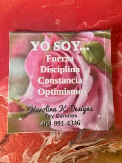 Natural Handmade soybean wax candle  Velas de cera de soja natural hecha a mano