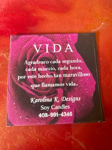 Natural Handmade soybean wax candle  Vela de cera de soja natural organica hecha a mano