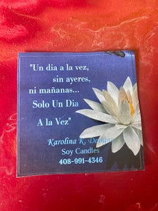 Natural Handmade soybean wax candle Vela de cera de soja natural hecha a mano