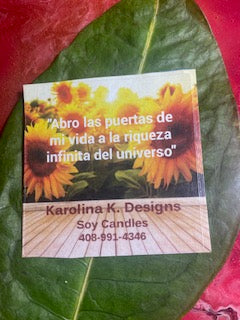 Handmade natural Soybean wax organic candle  Vela de cera de soja organica hecha a mano