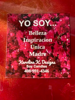 Natural handmade soybean wax candle / Vela de cera de soja natural hechas a mano