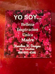 Natural handmade soybean wax candle / Vela de cera de soja natural hechas a mano